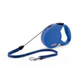 Flexi USA Explore Retractable Cord Leash Medium Blue 23 feet up to 44 lbs. - EXPLORE-M-BL