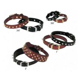 Spike's Collar Single-Ply (Color: Black, size: 5/8" x 7" - 9")