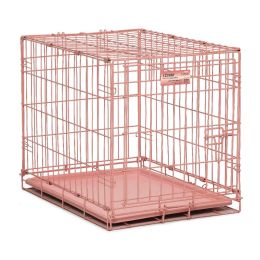 iCrate Single Door Dog Crate (Color: Pink, size: 24" x 18" x 19")