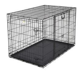 Ovation Double Door Crate with Up and Away Door (Color: Black, size: 43.75" x 28.25" x 30.50")