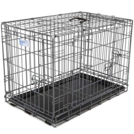 Ultimate Pro Triple Door Dog Crate (Color: Black, size: 25" x 18.50" x 21")