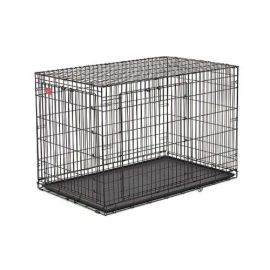 Life Stage A.C.E. Double Door Dog Crate (Color: Black, size: 18.50" x 12.50" x 14.50")