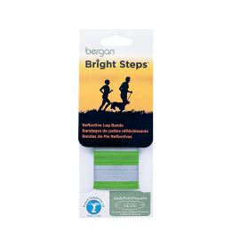 Bright Steps Reflective Leg Bands (Color: Green, size: small)