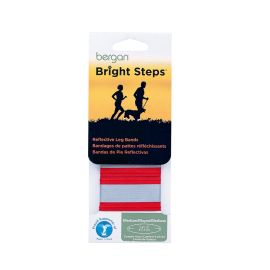 Bright Steps Reflective Leg Bands (Color: Red, size: medium)