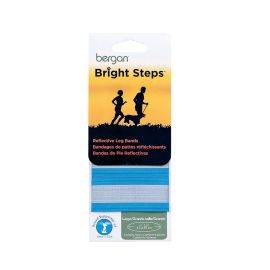 Bright Steps Reflective Leg Bands (Color: Blue, size: large)