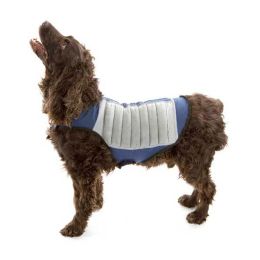 Dog Cooling Jacket (Color: Blue/Gray, size: large)
