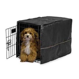 Quiet Time Pet Crate Cover (Color: Black, size: 23" x 13.5" x 15")