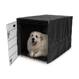 Quiet Time Pet Crate Cover (Color: Black, size: 48.5" x 31" x 31")
