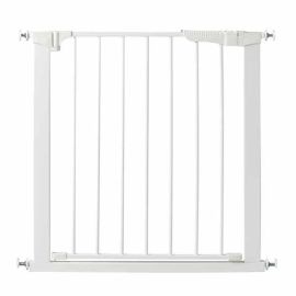 Auto Close Gateway Pressure Mounted Pet Gate (Color: White, size: 29" - 37" x 29.5")