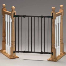 Angle Mount Safeway Wall Mounted Pet Gate (Color: Black, size: 28" - 42.5" x 31")