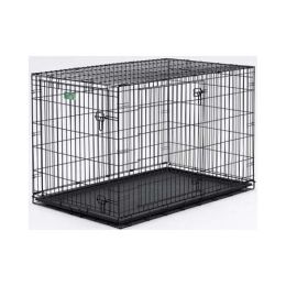 Dog Double Door i-Crate (Color: Black, size: 36" x 23" x 25")
