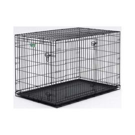 Dog Double Door i-Crate (Color: Black, size: 42" x 28" x 30")