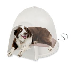 Lectro-Soft Igloo Style Bed (Color: Beige, size: large)