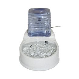 Clean Flow Pet Bowl with Reservoir (Color: Beige, size: medium)
