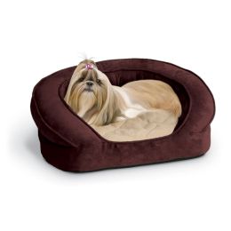 Deluxe Ortho Bolster Sleeper Pet Bed (Color: Eggplant, size: medium)