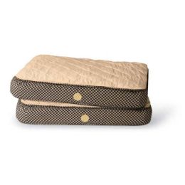 Feather Top Ortho Pet Bed (Color: Tan / Brown, size: large)
