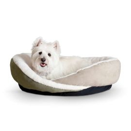 Huggy Nest Pet Bed (Color: Green / Tan, size: small)
