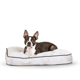 Tufted Pillow Top Pet Bed (Color: Gray, size: small)