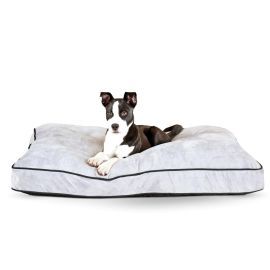 Tufted Pillow Top Pet Bed (Color: Gray, size: large)