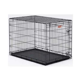 Life Stages Single Door Dog Crate (Color: Black, size: 30" x 21" x 24")