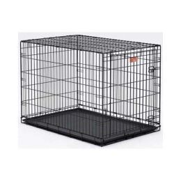 Life Stages Single Door Dog Crate (Color: Black, size: 36" x 24" x 27")