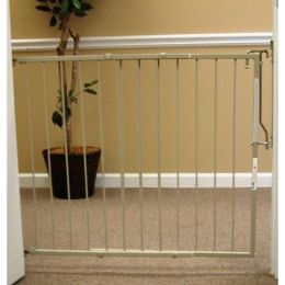 Duragate Hardware Mounted Dog Gate (Color: Taupe, size: 26.5" - 41.5" x 29.5")