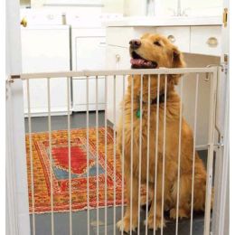 Duragate Hardware Mounted Dog Gate (Color: White, size: 26.5" - 41.5" x 29.5")