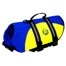 Dog Life Jacket (Color: Blue / Yellow, size: Extra Extra Small)