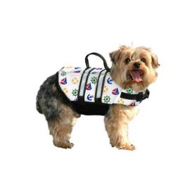 Dog Life Jacket (Color: Nautical, size: large)