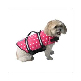 Dog Life Jacket (Color: Pink Polka Dot, size: large)