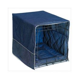 Classic Cratewear Dog Crate Cover (Color: Denim, size: small)
