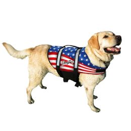 Nylon Dog Life Jacket (Color: Flag, size: Extra Large)