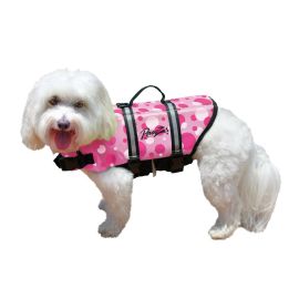 Nylon Dog Life Jacket (Color: Pink Bubbles, size: large)