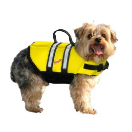 Nylon Dog Life Jacket (Color: Yellow, size: large)