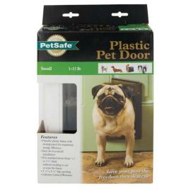 Plastic Pet Door Premium (Color: White, size: small)