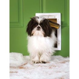 Extreme Weather Pet Door (Color: White, size: small)
