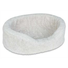 Plush Lounger Dog Bed (Color: Natural Berber, size: Extra Small)
