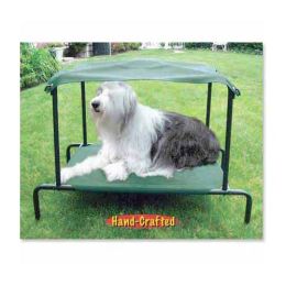 Breezy Bed Outdoor Dog Bed (Color: Green, size: 28" x 20" x 25")
