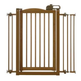 One-Touch Pressure Mounted Pet Gate (Color: Autumn Matte, size: 28.3" - 35.8" x 2" x 34.6")