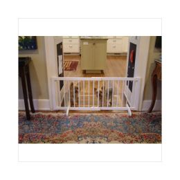Step Over Free Standing Pet Gate (Color: White, size: 28" - 51.75" x 20")
