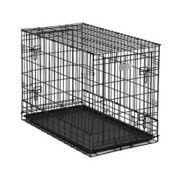 Solutions Series Side-by-Side Double Door SUV Dog Crates (Color: Black, size: 36" x 21" x 26")