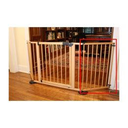 VersaGate Hardware Mounted Pet Gate Extension (Color: Wood, size: 20" x 30.5")